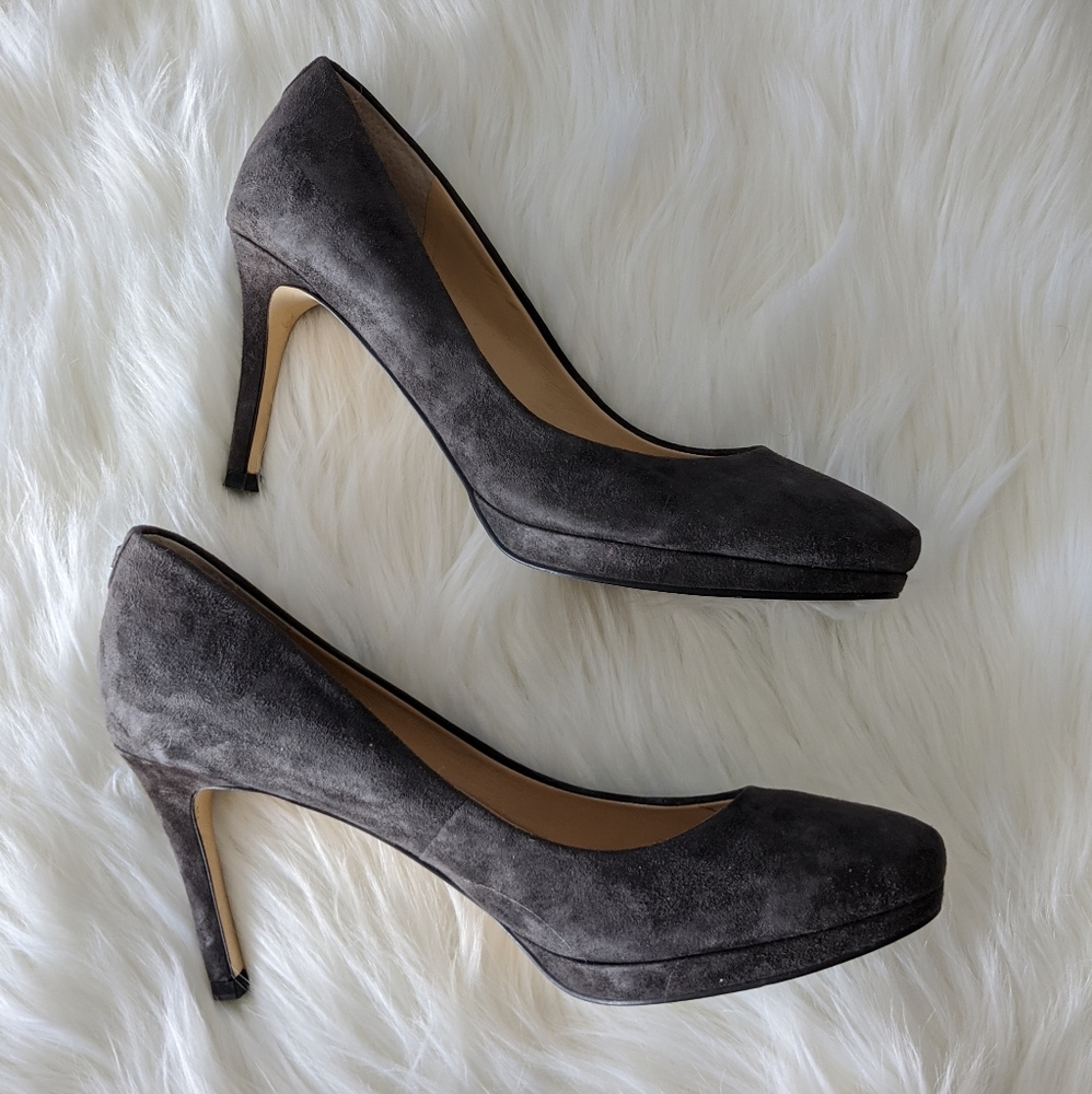 Ivanka Trump Grey Suede Heels